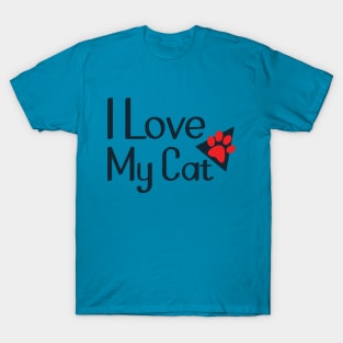 I Love My Cat T-Shirt Pet T-Shirt